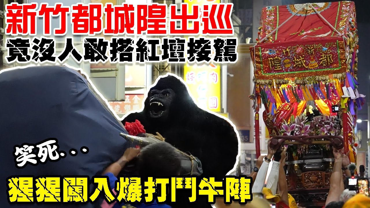 【蔡淘貴跑廟會】EP218 80幾陣拍到腳軟...城隍爺出巡竟沒人敢搭紅壇接駕??入廟前黑猩猩闖入爆打鬥牛陣...還有小姐姐涼水車令人難忘!