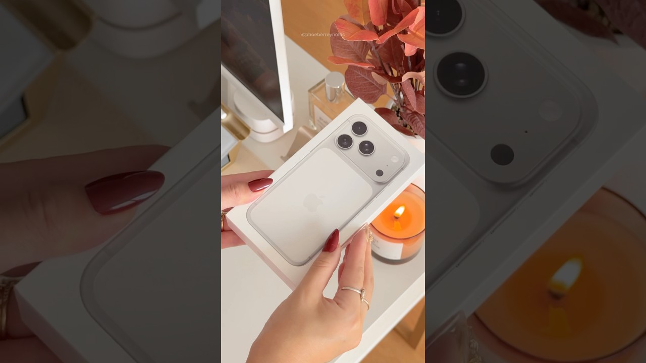 ASMR iPhone 17 pro unboxing 🤍 #iphone17pro #asmrunbox #iphone17 #appleunboxing