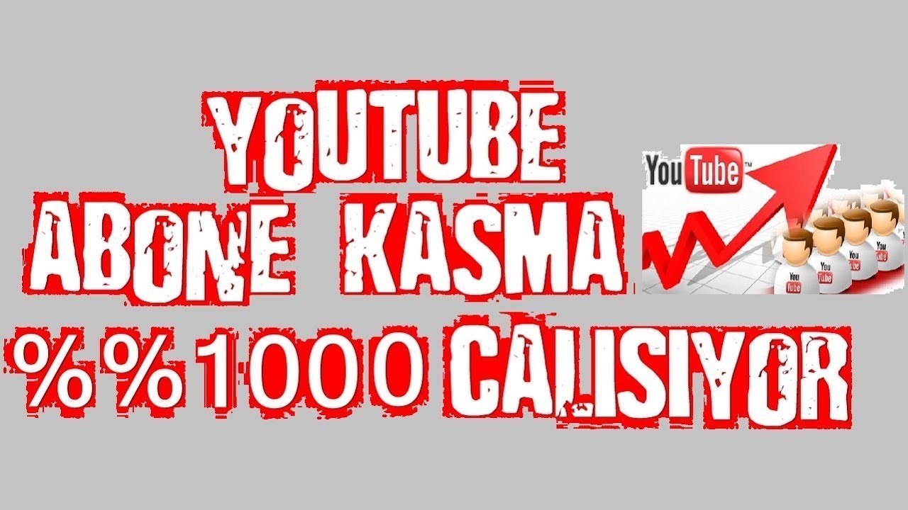 YOUTUBE ABONE KASMA AYDA 1000 ABONE 4000 SAAT İZLENME GARANTİ 2018