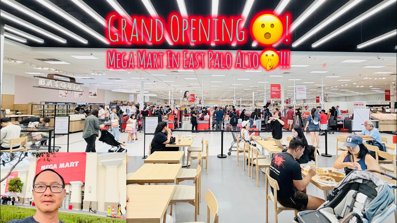 GRAND OPENING OF THE LARGEST KOREAN SUPERMARKET @ MEGA MART IN EAST PALO ALTO CA! FULL TOUR!