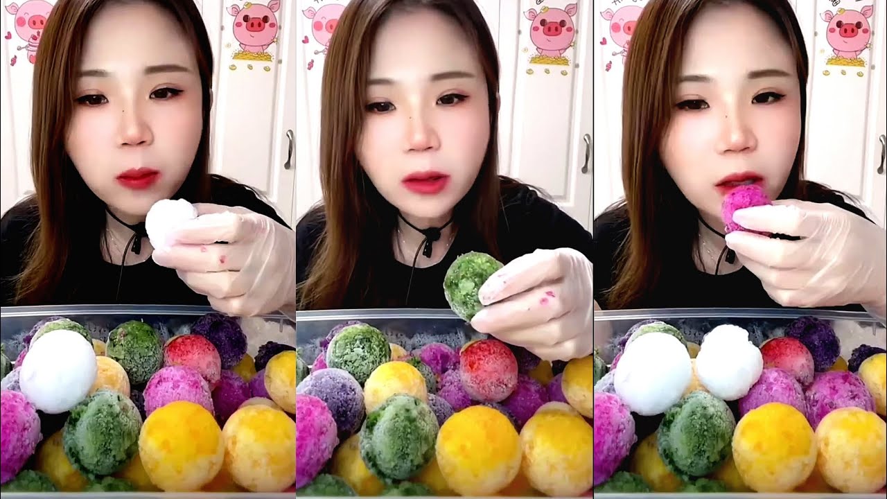 ASMR SHAVED WHITE ICE EATING YY