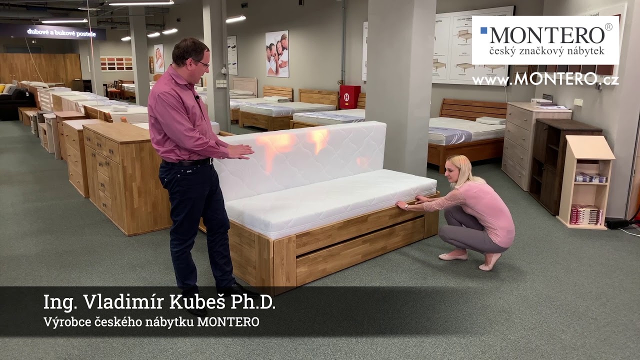 ROZKLÁDACÍ POSTEL MONTERO - Celomasivní postel