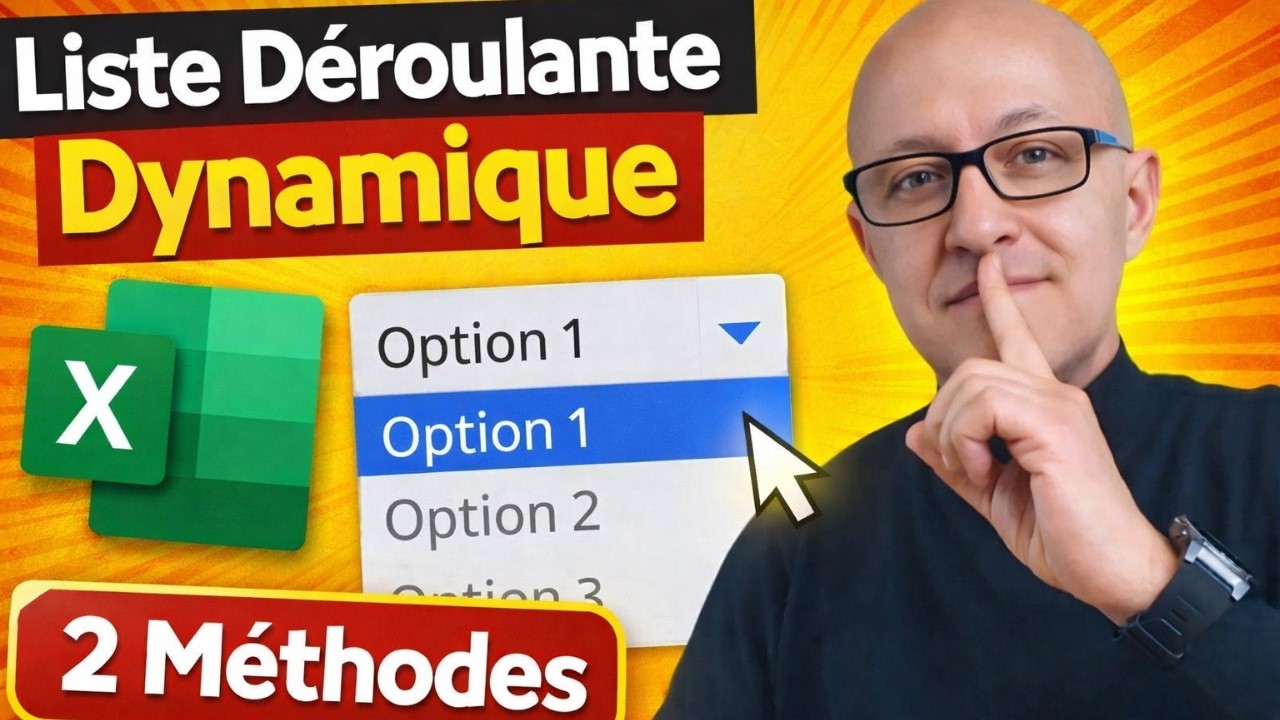 Menu Excel Dynamique | Liste Déroulante Automatisée en 7 min ! ✅