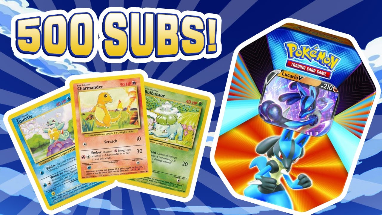 Opening a Lucario V Forces Tin! 500 SUBSCRIBERS!