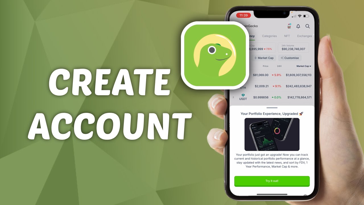 Как создать аккаунт на CoinGecko