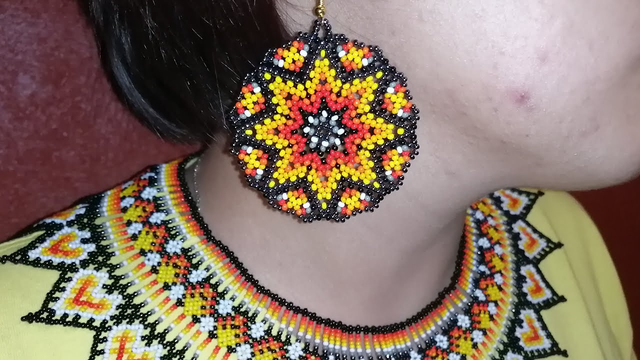 Aretes huicholes (Mandala Estrella) 🤩🌺