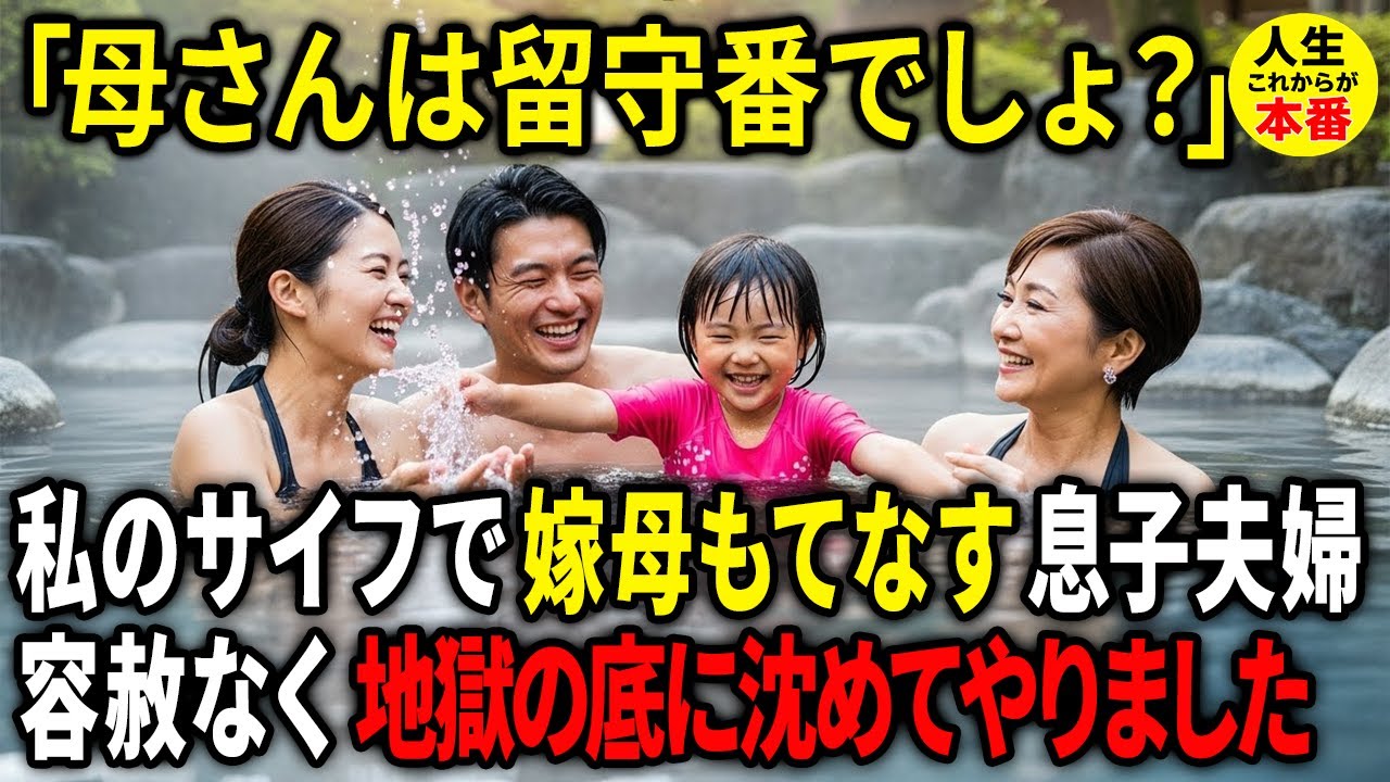 「母さんは留守番してて」旅行に置き去りにされた母が、容赦なく息子夫婦の人生をぶっ潰した話
