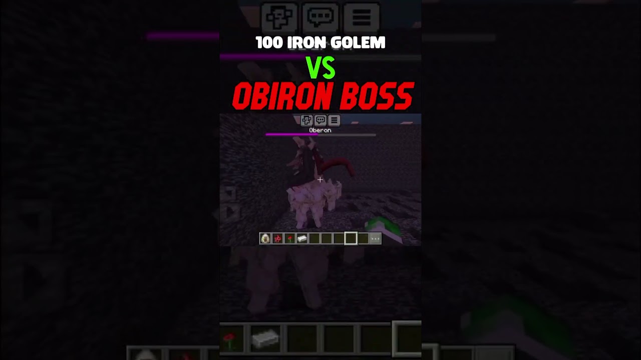 100 Iron Golems vs Obiron Boss 😱 | Minecraft Shorts