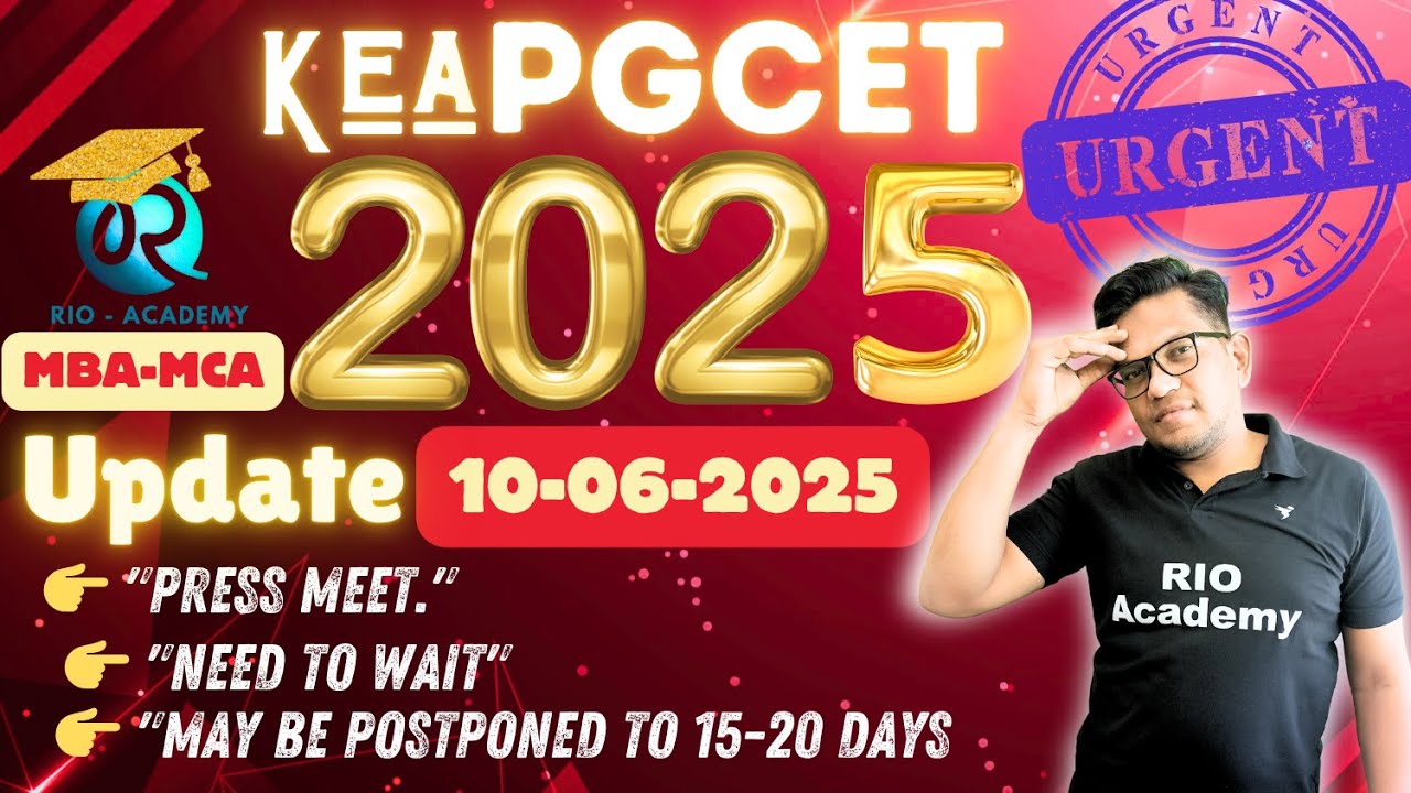 PGCET MBA - MCA 2026 Announcement 10-06-2025 | 👉 