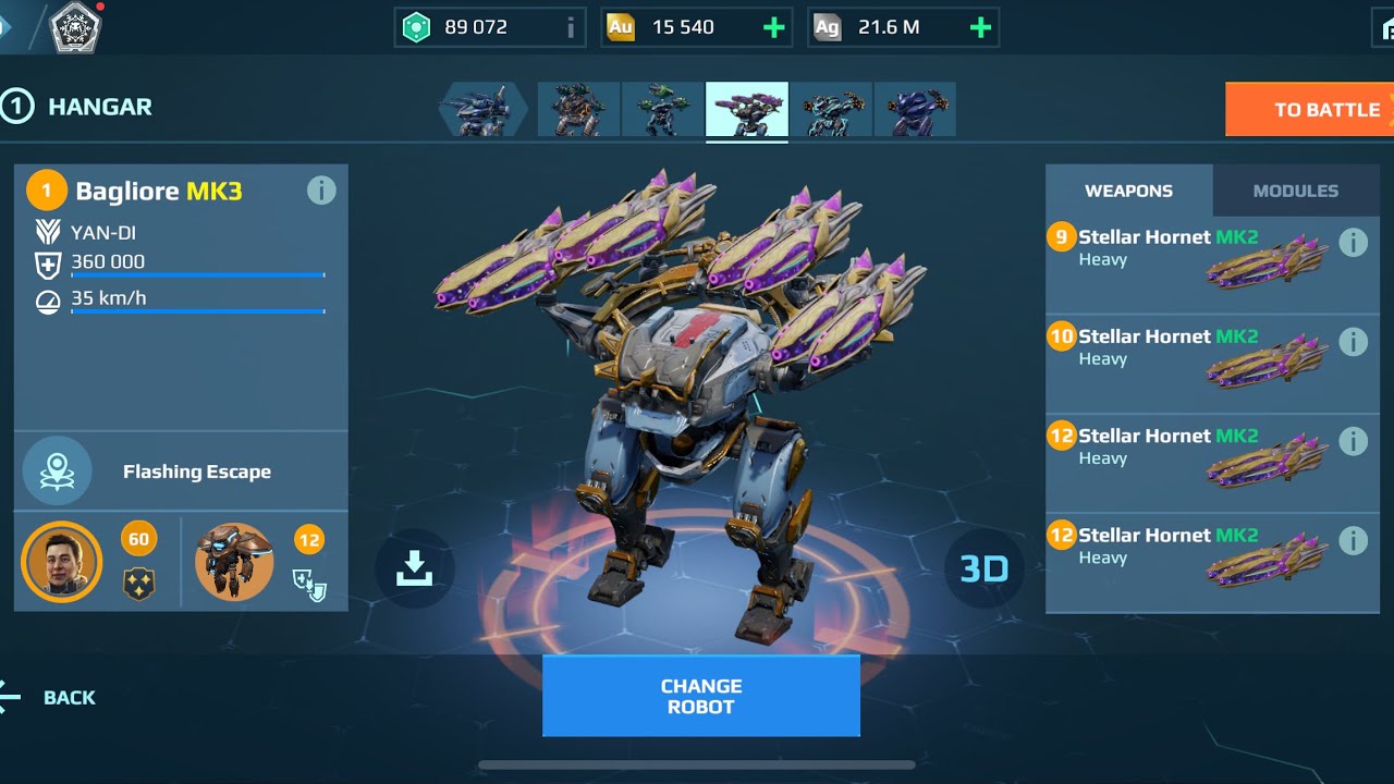 4 TIME Stelar Hornet | War Robots Gameplay