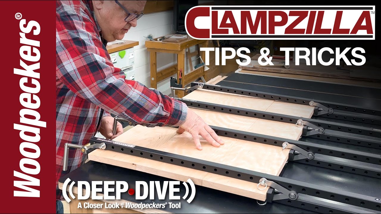 How To Use CLAMPZILLA For Large Panel Glue-Ups | Deep Dive | Woodpeckers Tools