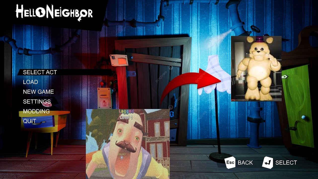 Hello neighbor, Hello nibor, Hello sąsiad ale fredbear