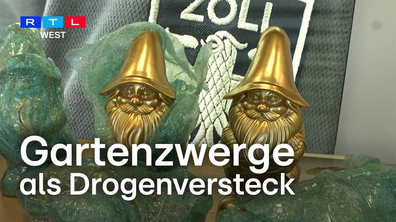 Drogenversteck in goldenen Gartenzwergen – Schmuggler werden immer kreativer | RTL WEST
