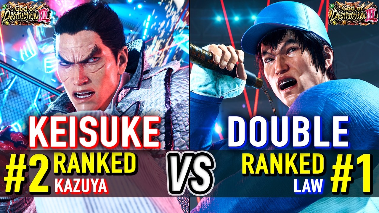 T8 🔥 KEISUKE (#2 Ranked Kazuya) vs DOUBLE (#1 Ranked Law) 🔥 Tekken 8 High Level Gameplay