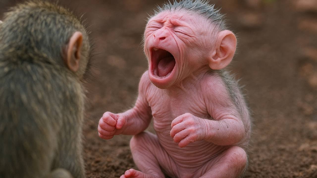 Unbelievably Adorable Monkey Baby Walking Moment 🐒✨
