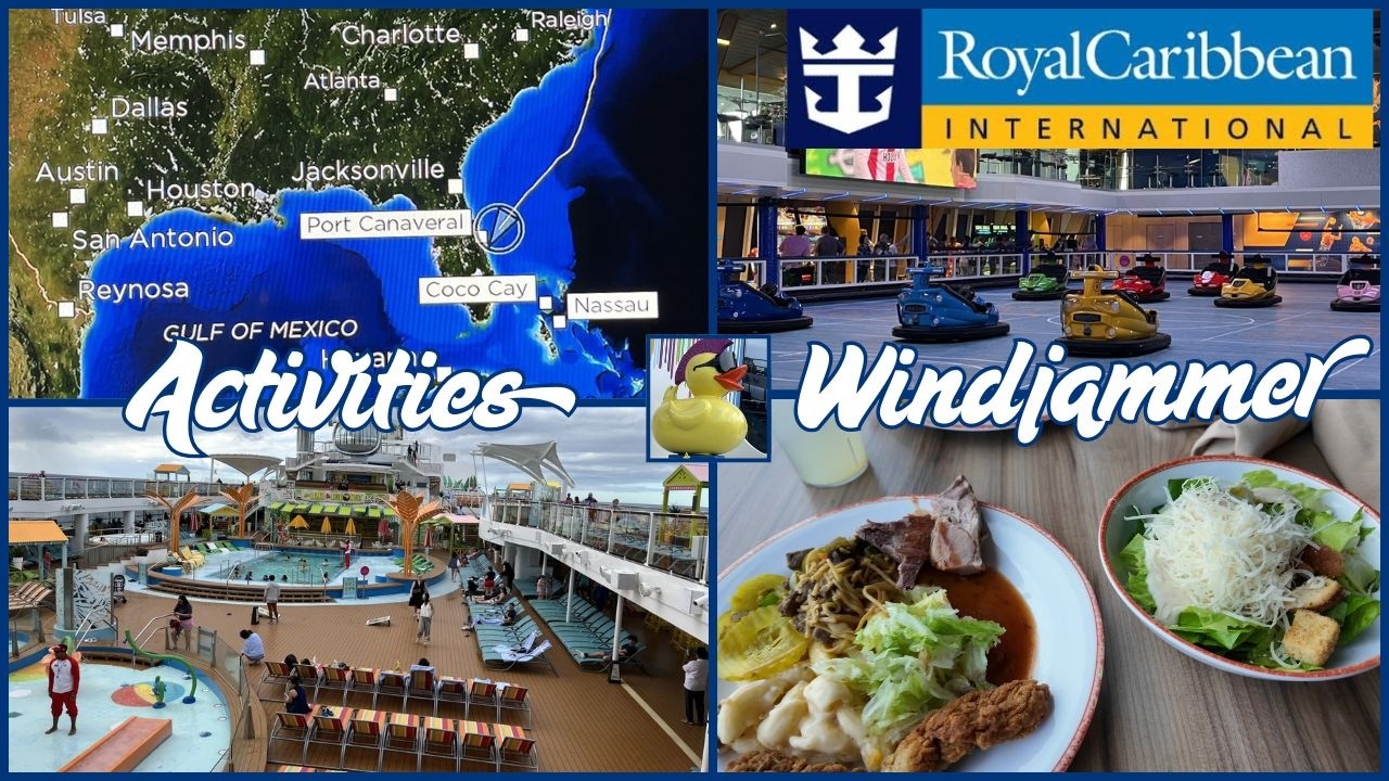 FOOD AT WINDJAMMERS, ONBOARD ACTIVITIES & TOUR OF POOL DECK OF ROYAL CARIBBEAN, ODYSSEY OF THE SEAS!