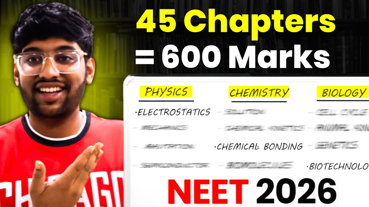 45 chapters = 600 marks in NEET🚀| Insane analysis