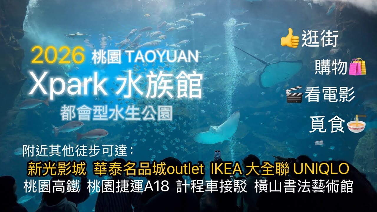 【桃園青埔】2026-Xpark水族館，都會型水生公園，一日遊景點(原版)。台灣。