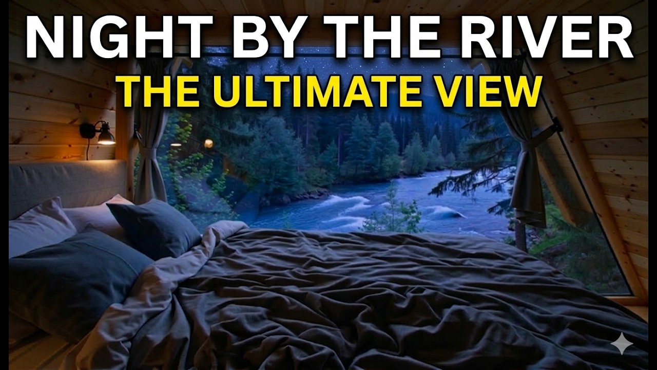 Bedtime by the River | Deep Sleep Rain & Nature Sounds | 4 Hours of Night Calm