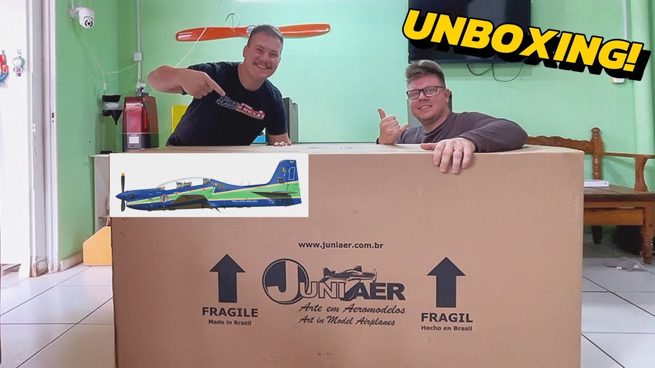Unboxing Aeromodelo T-27 Juniaer Turboprop | Detalhes Incríveis!