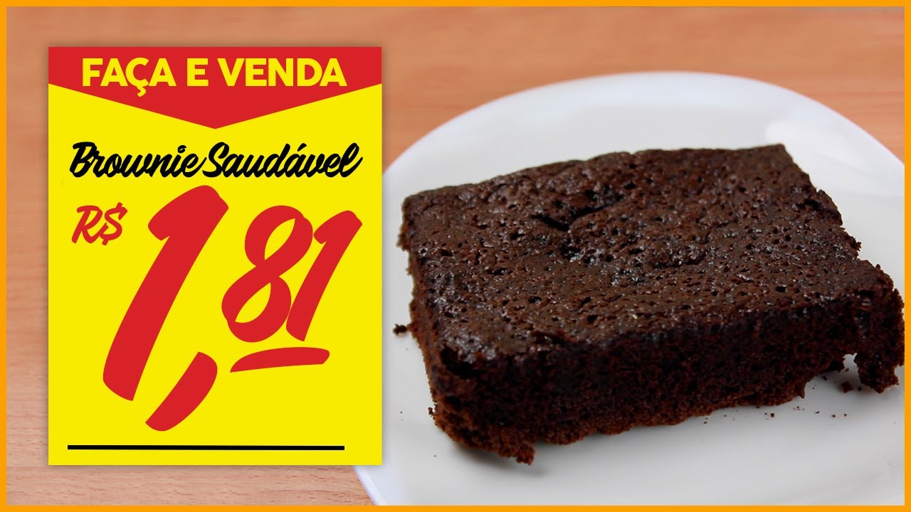 FAÇA E VENDA! BROWNIE FIT COM 2 INGREDIENTES FÁCIL DE FAZER!