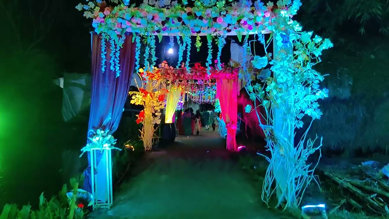 INDIAN MARRIAGE LIGHTING || LIGHTING DECORATION || BIYE BARI LIGHTING ||