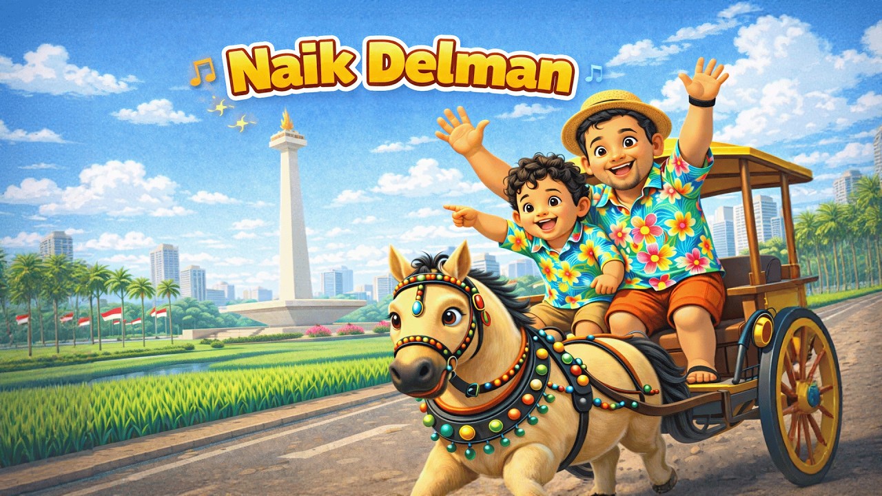 Naik Delman 🐴 | Lagu Anak Indonesia Populer | Animasi 3D Lucu & Ceria