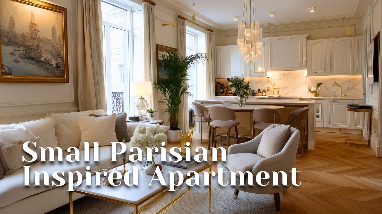 Small Parisian Inspired Apartment | Elegant French Classic Decor & Cozy Interior Design Tour