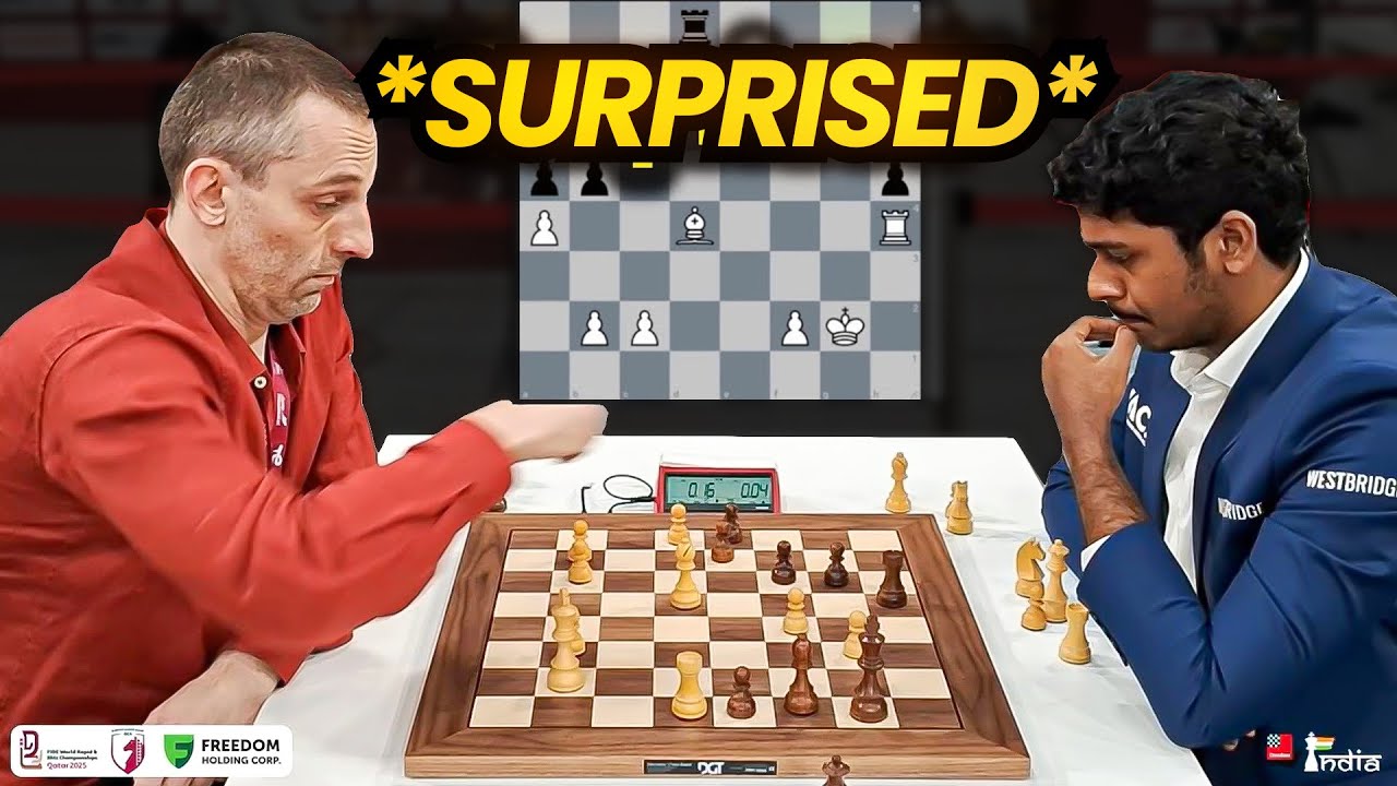 Why was Grischuk surprised when Pranav made his last move?