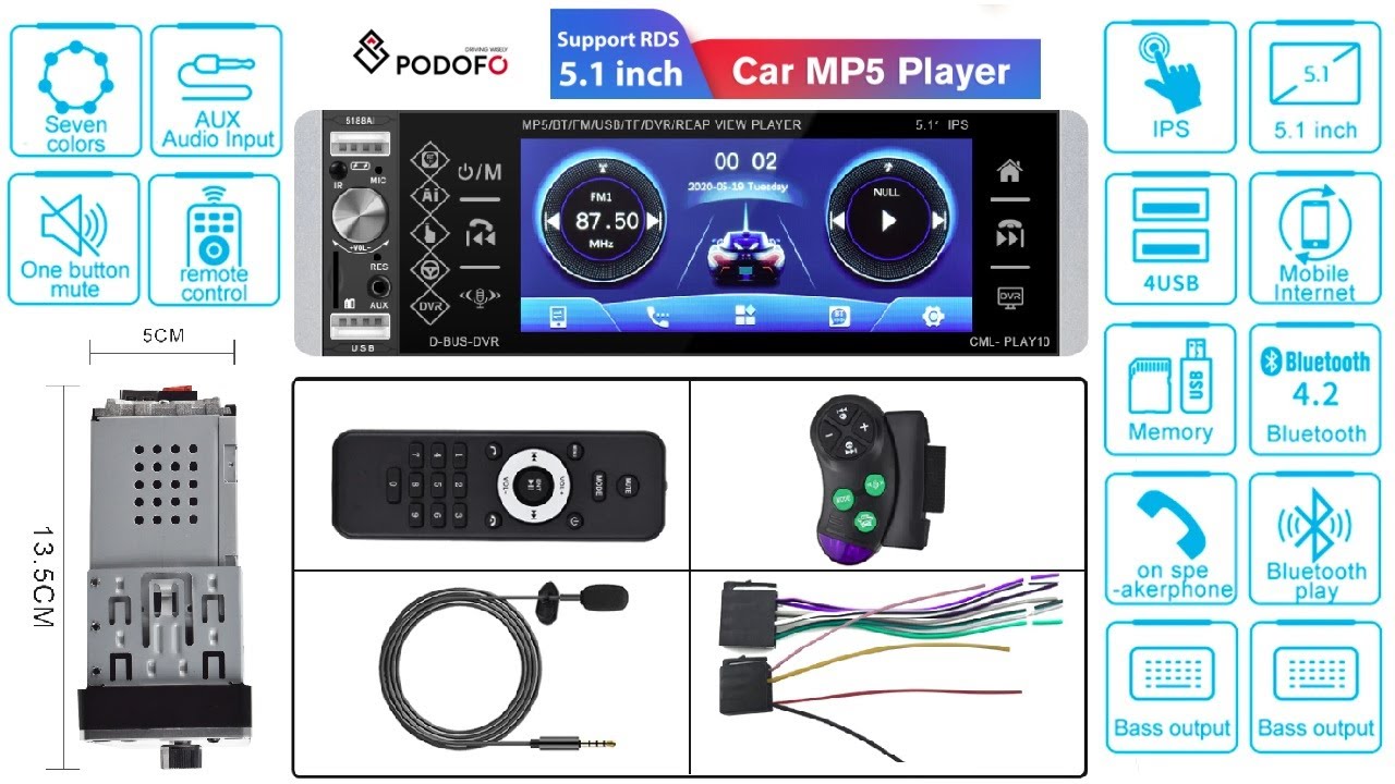 Car smart AI voice player mod: 5188AI