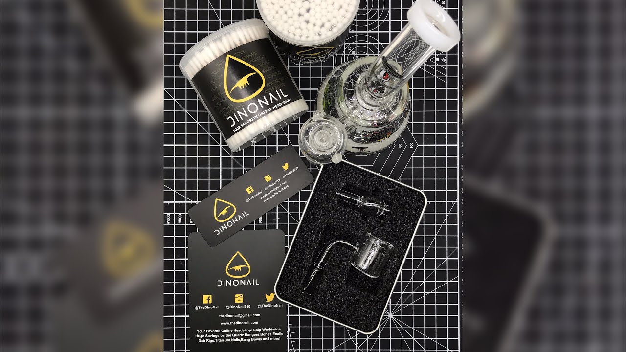 Double Bucket Thermal Quartz Banger Nail Complete Kit Quartz Banger With Bubble Carb Cap-DinoNail