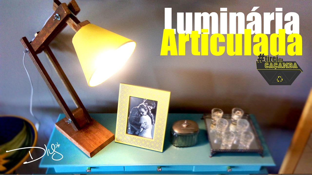 DIY - Luminária Articulada de madeira! | #TireiDaCaçamba :: Rebeca Salvador DIY