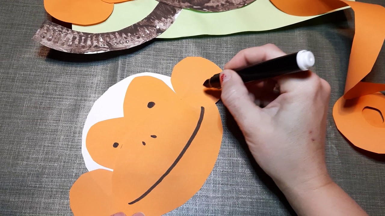 Vrolijke apen knutsel voor kinderen vanaf 1,5 jaar / peuter activiteit