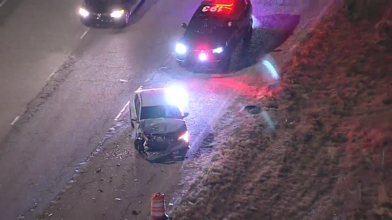 Crash involving badly damaged car causes significant traffic delay on I-44 in Oklahoma City