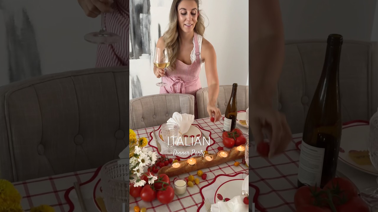 Italian Dinner Party 🍝 🍷 #dinnerparty #wine #pasta #foodie #hosting #dinner #italian #recipe