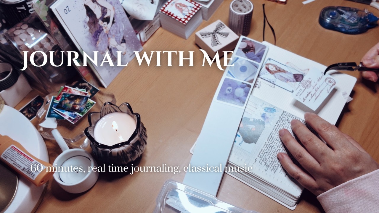 60 minutes Cozy Journal with Me | real time body doubling, soft music