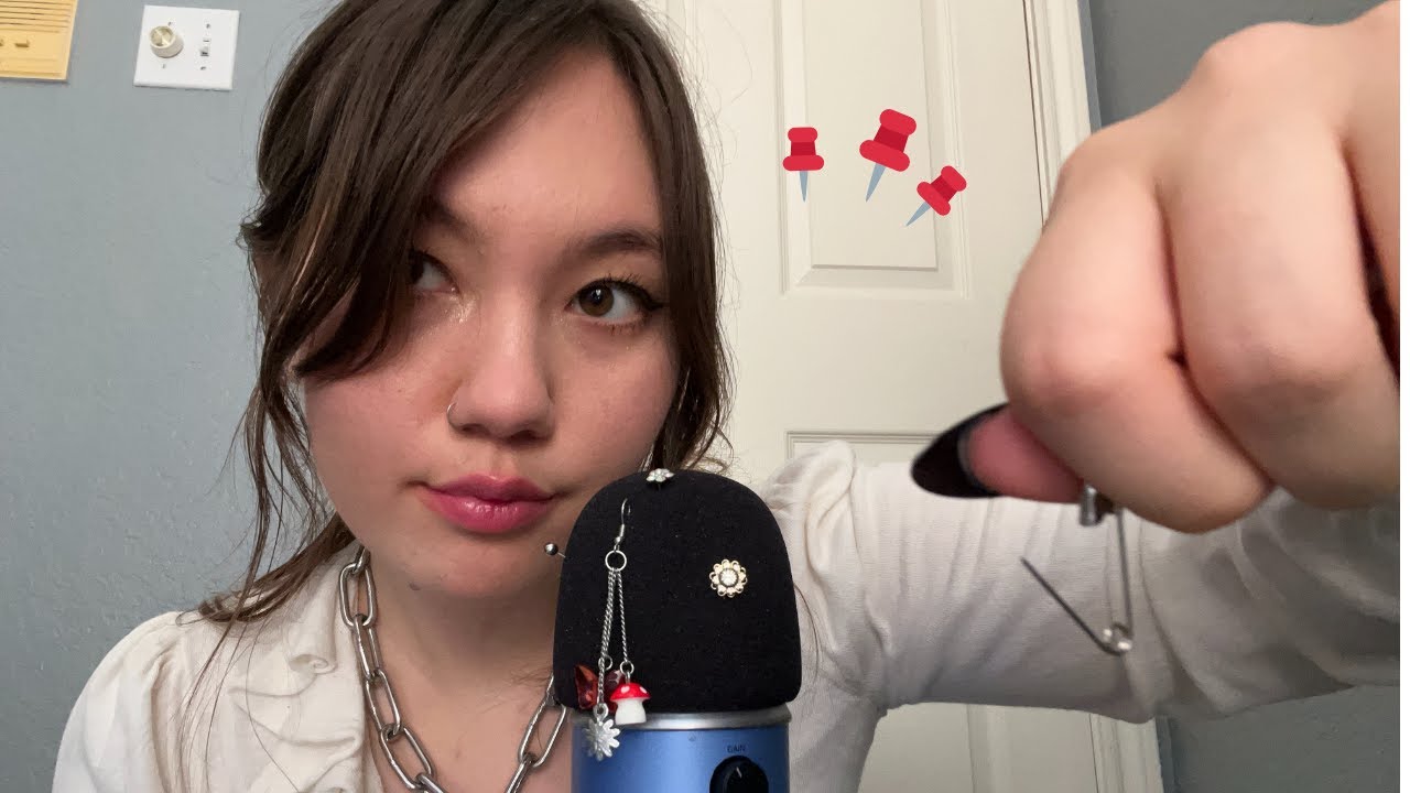ASMR Piercing and Scratching my Yeti Mic 📌