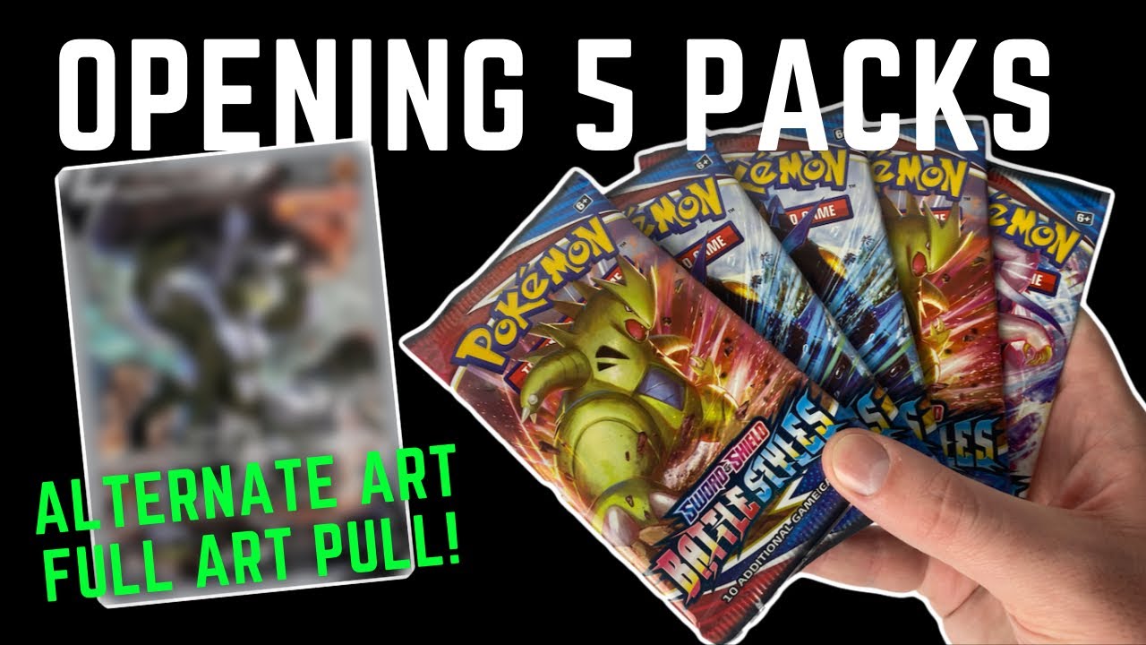 RARE ALTERNATE ART PULL! | OPENING 5 PACKS OF POKÉMON BATTLE STYLES
