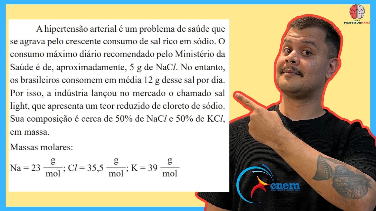 ENEM PPL 2024 - A hipertensão arterial é um problema de saúde que se agrava pelo crescente consumo