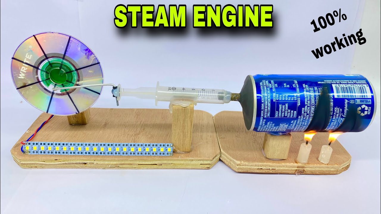 How to make steam engine at home very easy | How to convert energy into electricity | free energy