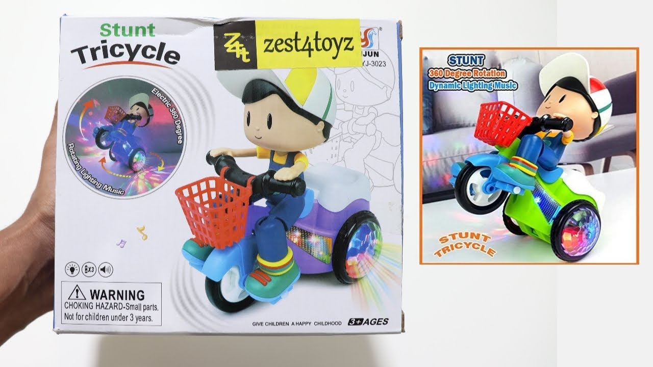 Stunt Tricycle Toy Bike Unboxing & Testing In Hindi