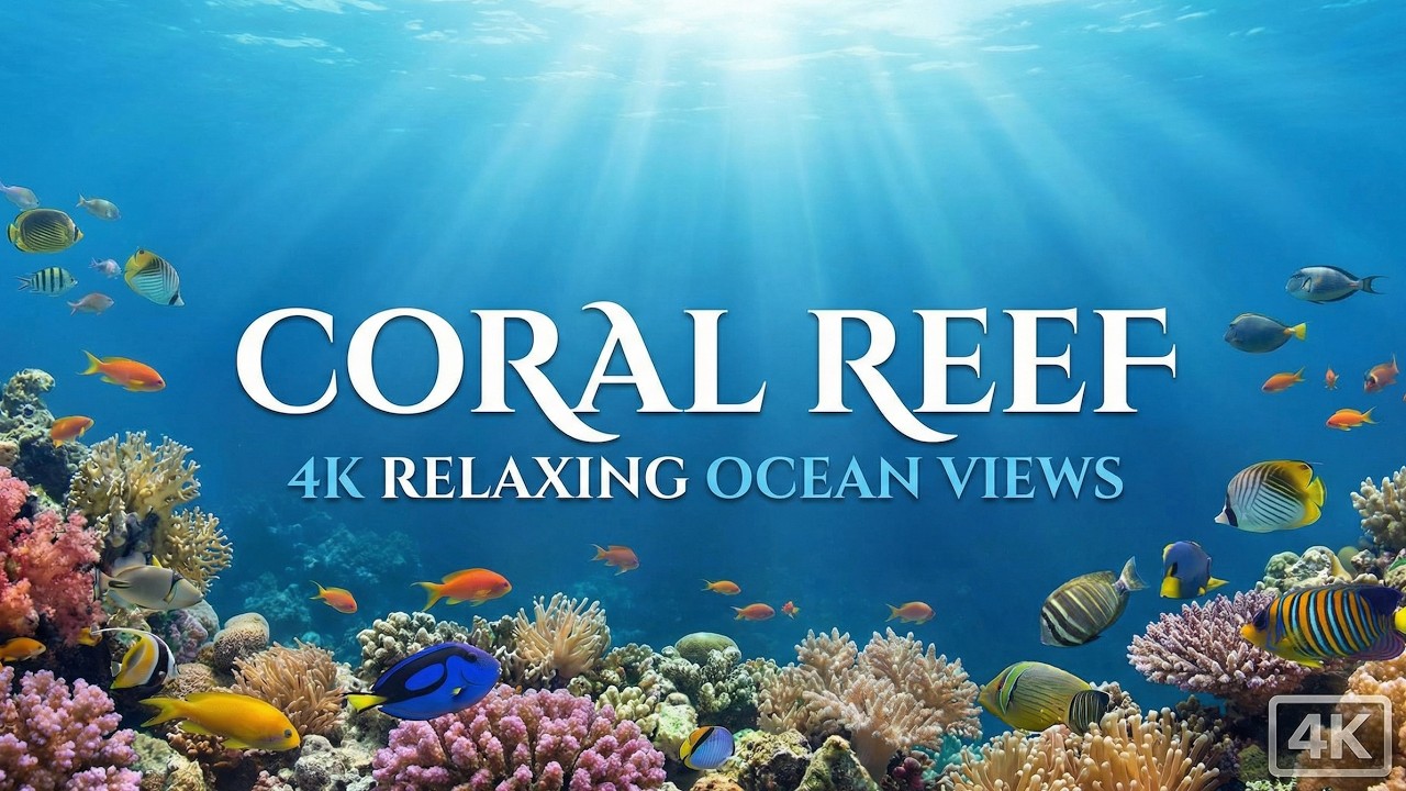 CORAL REEF 4K UHD | Beautiful Coral Reef and Relaxing Ocean Fish