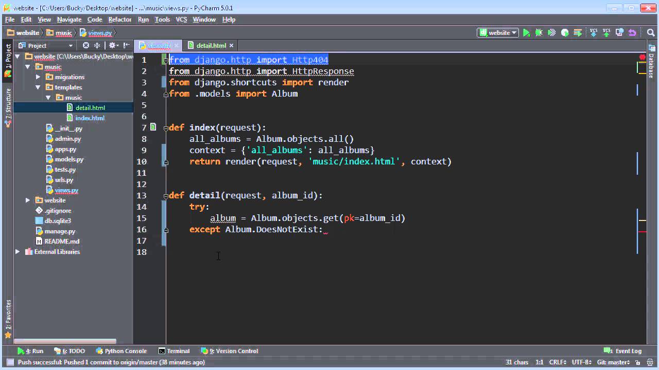 Django Tutorial for Beginners - 16 - Raising a 404 HTTP Error