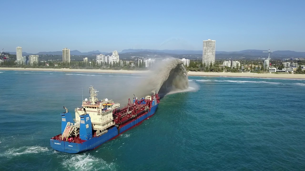 Sand Pumping Barge Miami Beach