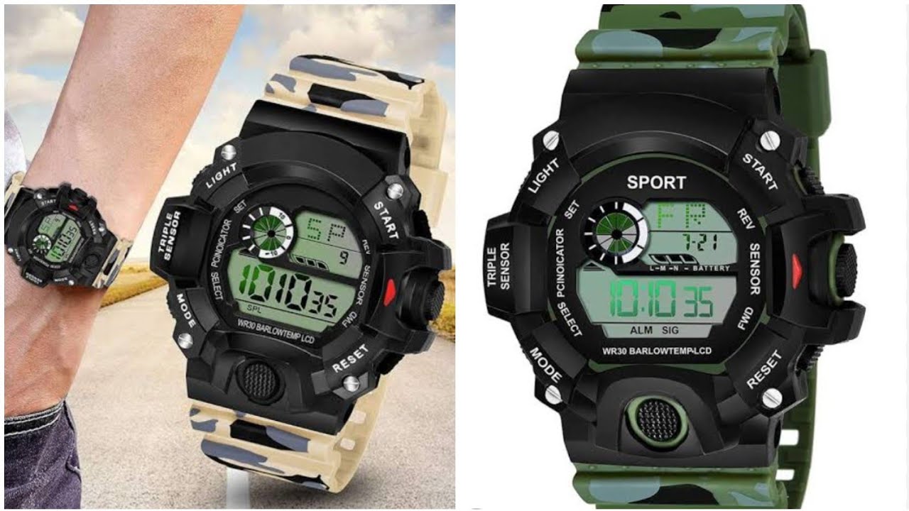 C Shock Sport Digital Watch / Brown army watches/ Digital watches 