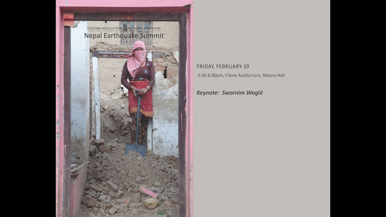 Nepal Earthquake Summit:  GOVERNMENT RESPONSE KEYNOTE ADDRESS
