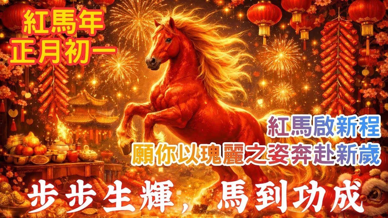 【紅馬年正月初一】紅馬啟新程｜願你以瑰麗之姿奔赴新歲｜步步生輝，馬到功成