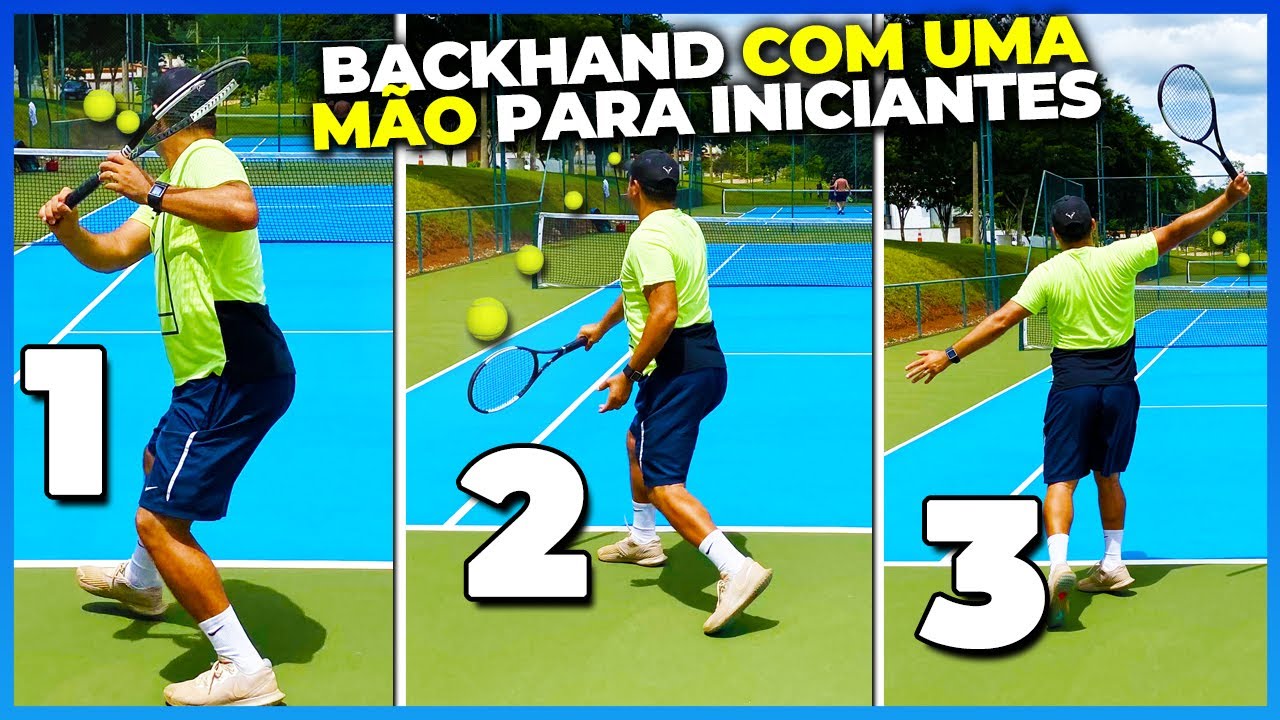 Backhand com uma Mão para Iniciantes no Tênis - Como Fazer Passo a Passo