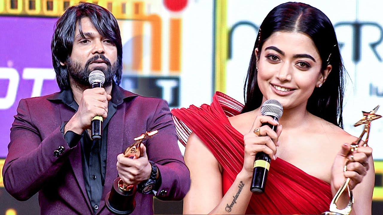 Rakshith Shetty & Rashmika Mandanna attracted with their amazing speeches at the South Movie Awards