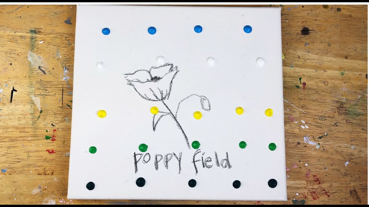 Acrylic Painting Poppy Field/ Daily Challenge#42/Palette Knife Techniques